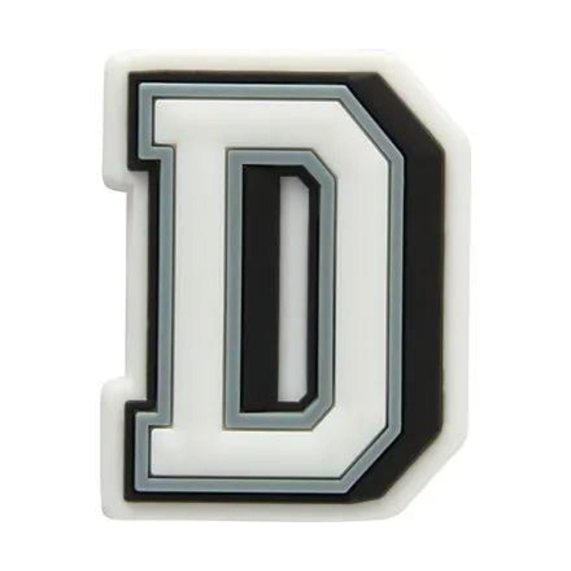 Alphabet D Croc Shoe Decoration Charm, Rubber Clogs Slipper Casual Decoration Fashion Charm, 1 Piece