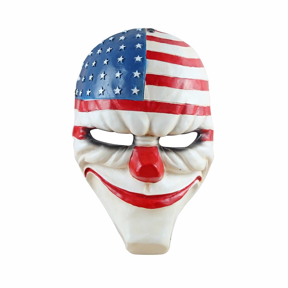 flowmash Halloween Mask, Payday 2 Theme Game Mask for Horror Cosplay Party, Fencing, War-Game, Costume Play and More