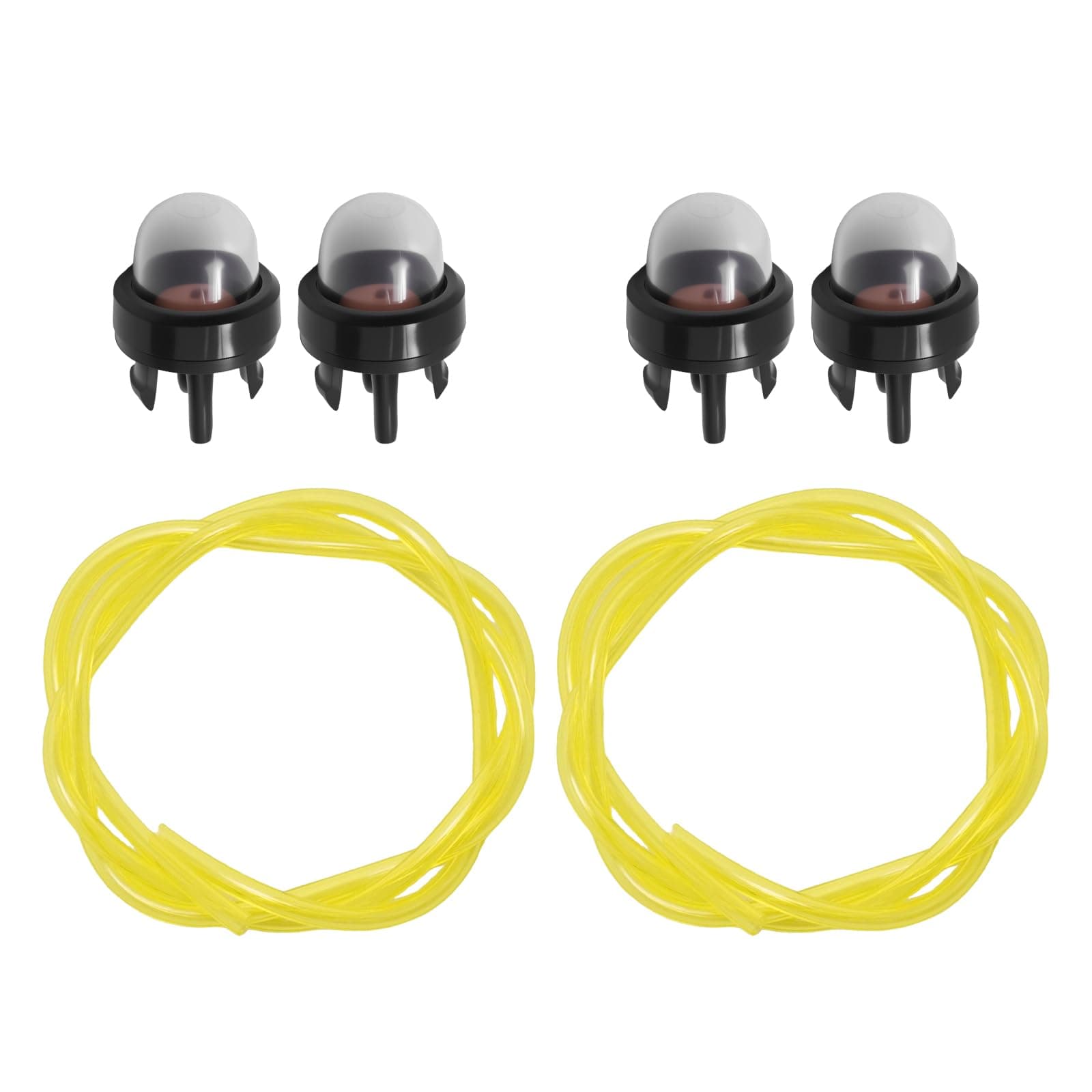 Anxingo 4 Pack 503936601 Primer Bulb with Fuel Line Replacement for Husqvarna Trimmer Chainsaw Blower 235 236 240 340 345 350 353 440 445 450 460 123L 225 232L 323 325 326 125B 125BX 125BVX 225BX