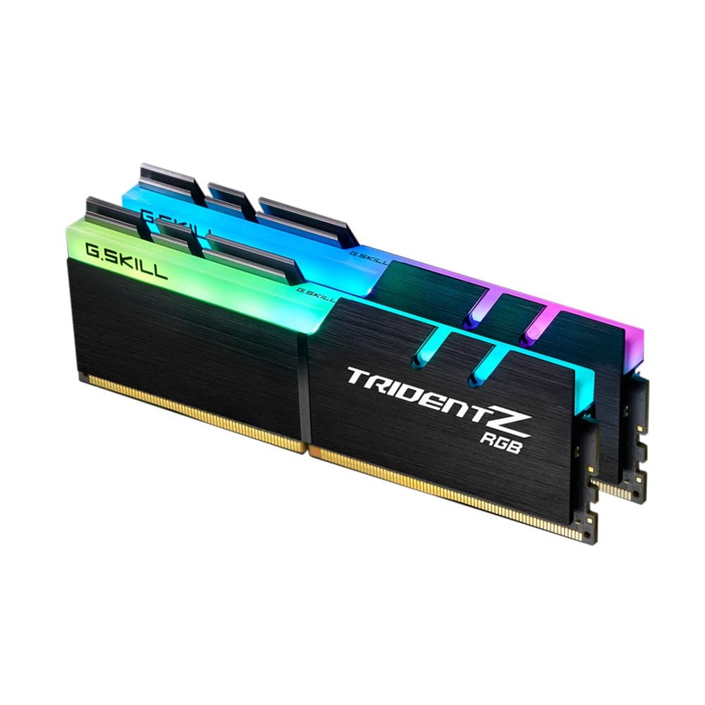 G.SKILL F4-4133C19D-16GTZR Trident Z RGB Series 16 GB (8 GB x 2) DDR4 4133 MHz PC4-33000 CL19 Dual Channel Memory Kit - Black with Full Length RGB LED Light bar