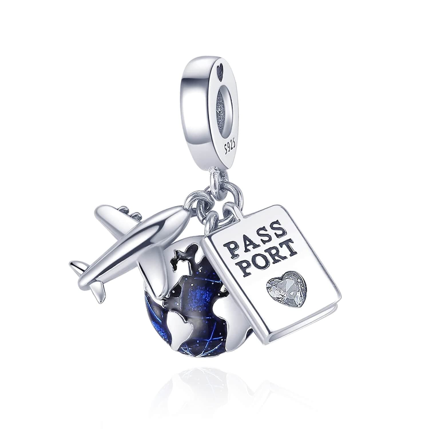 Mom Wife Daughter Love Heart Wedding Rings Charms 925 Sterling Silver Charms for Bracelets Necklace Valentine's Day Mother's Day Jewelry Charm for Women