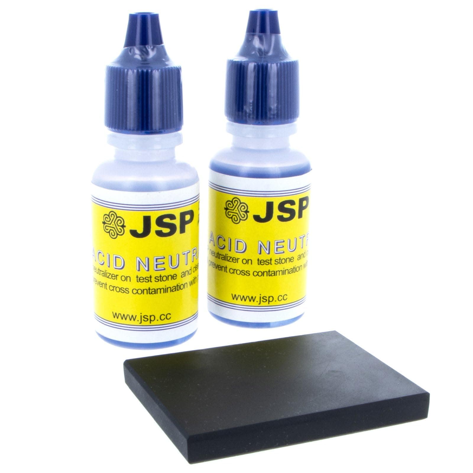 ToolTreaux 3pc Testing Acid Neutralizer Solution Testing Stone Set .5oz Bottles