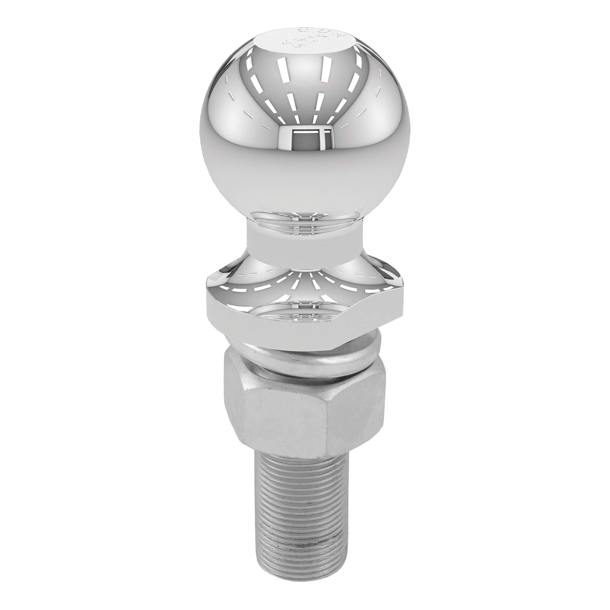 CURT 40020 Chrome Trailer Hitch Ball, 6,000 lbs, 2-Inch Diameter, 1 x 3-Inch Shank, Gray