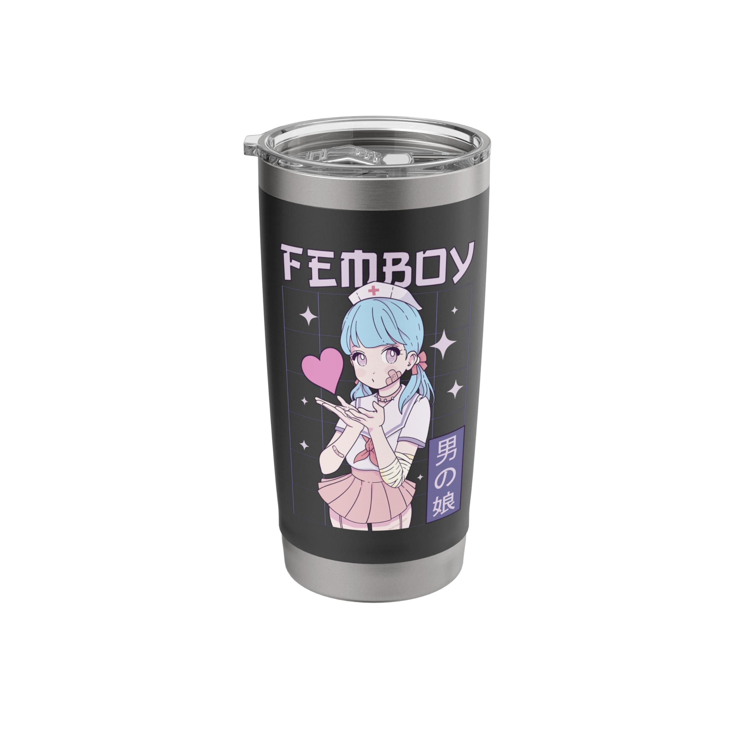 Femboy Crossdressing Crossdresser MTF Anime Stainless Steel Insulated Tumbler