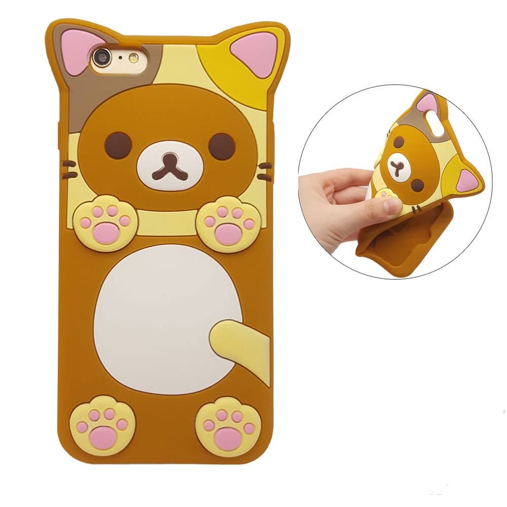 iPhone 6 Plus / 6S Plus Case, XINSIR Cute 3D Cartoon Animal Bear Soft Silicone Case Lovely Rubber Back Cover Skin for Apple iPhone 6Plus 5.5inch