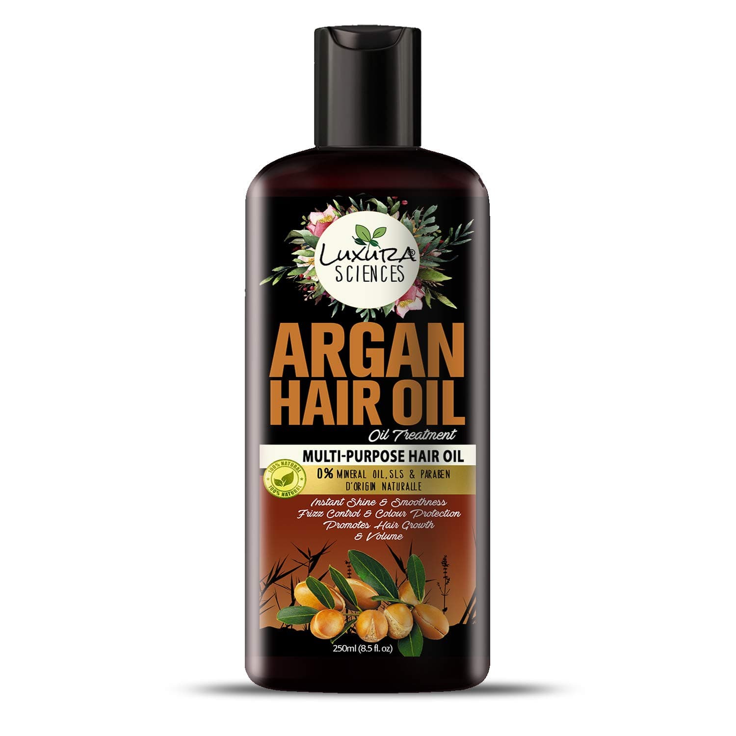 Argan Oil For Hair Growth 250ml, No Parabens, No Silicones, No Mineral Oil (New & Advanced)