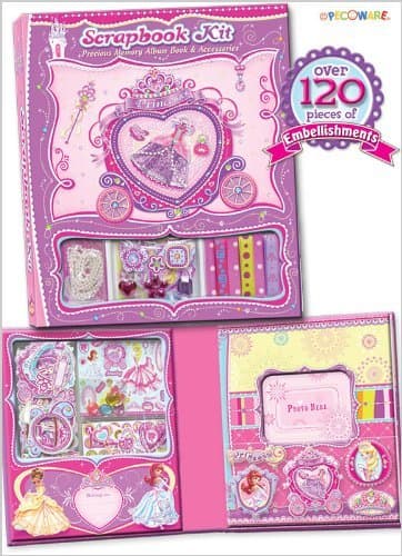 Pecoware Children's Princess Scrapbook Photo Album Kit