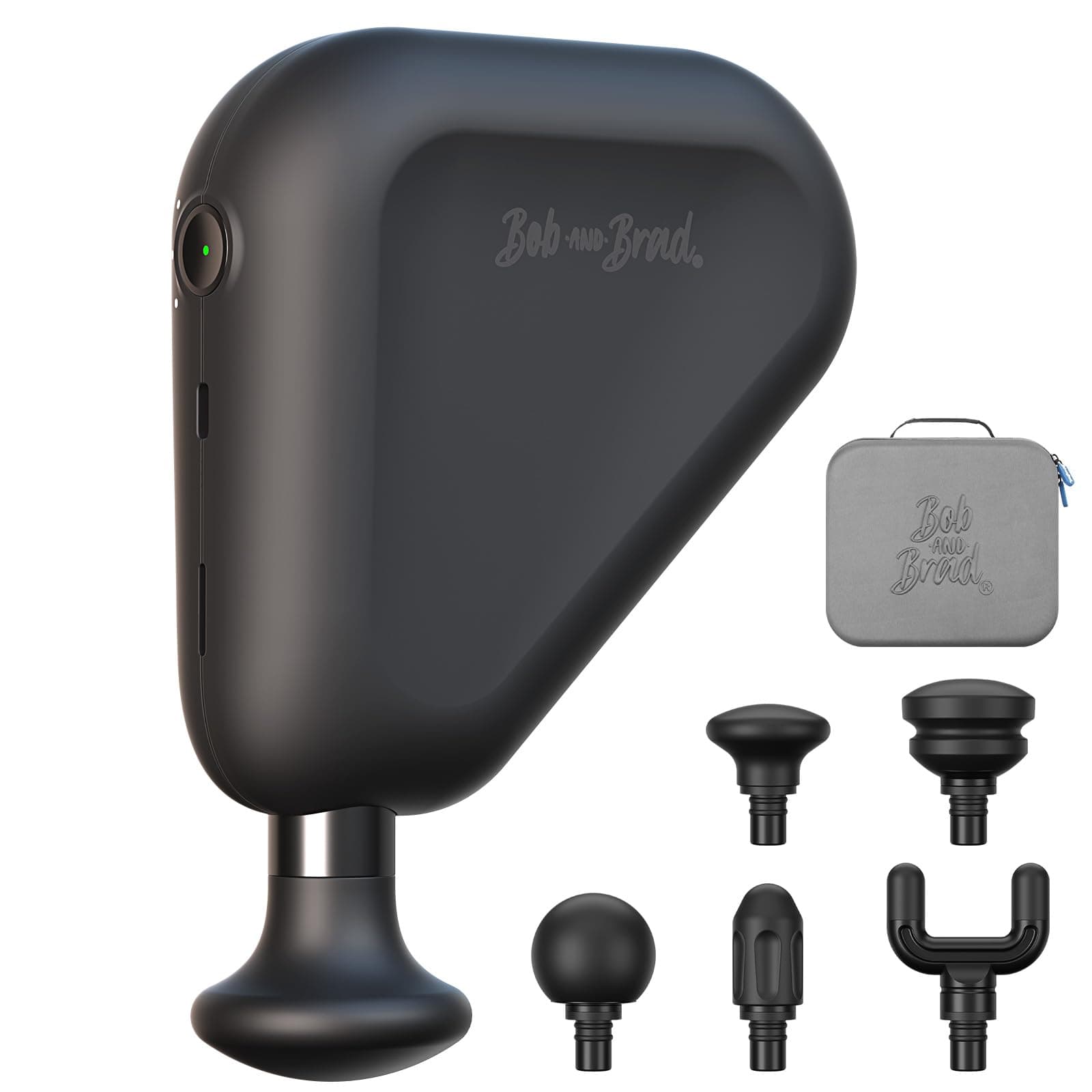 BOB AND BRAD Massage Gun, Air 2 Massage Gun, Mini Portable Deep Tissue H held Percussion Muscle Massage Gun with 12MM Amplitude Type-C Charging for Muscle Pain Relief Recovery, Great Gift, Black