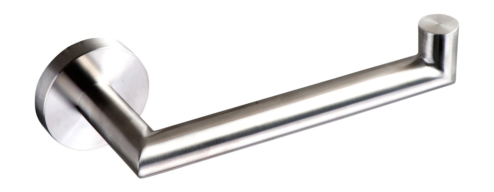 Ambrosya® | Exclusive toilet paper holder made of stainless steel | Bathroom Bathroom Holder Bracket Toilet Paper Holder Roll Holder Toilet Toilet Paper WC (Stainless Steel (Brushed))