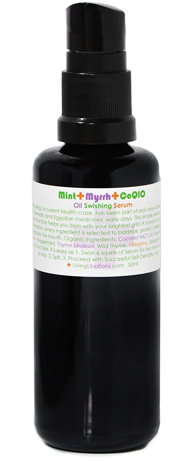 Organic Mint + Myrrh Swishing Serum | Natural, Wildcrafted, Vegan Clean Beauty (1.69 fl oz | 50 ml)