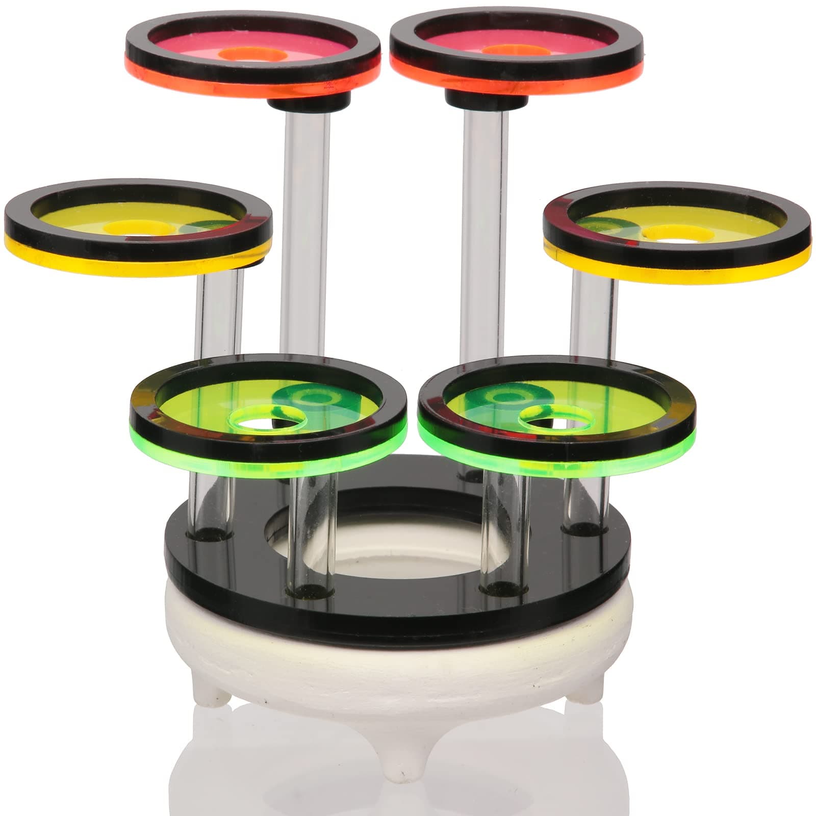 Coral Frag Rack Fluorescent Coral Frag Plug Sand Holder Marine Reef Aquarium Spare Parts Cultivating Live Cora (6 Plug)