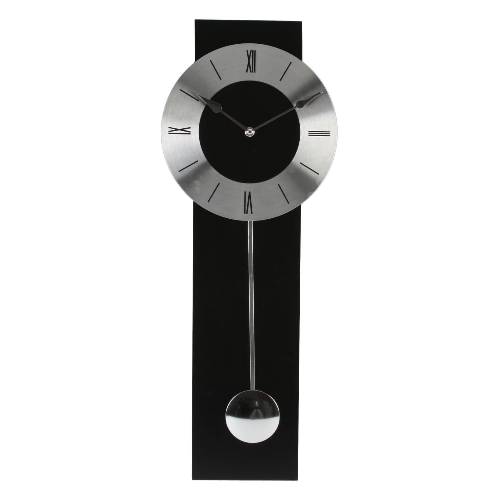 Deluxe Black Wood Pendulum Wall Clock