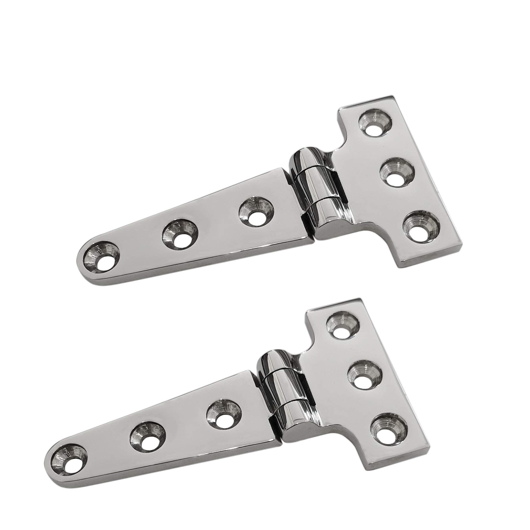 NRC&XRC Pair of 316 Stainless Steel Heavy Duty Marine Grade T Hinge 4"(L)*2"(W) Cast Strap Hinge