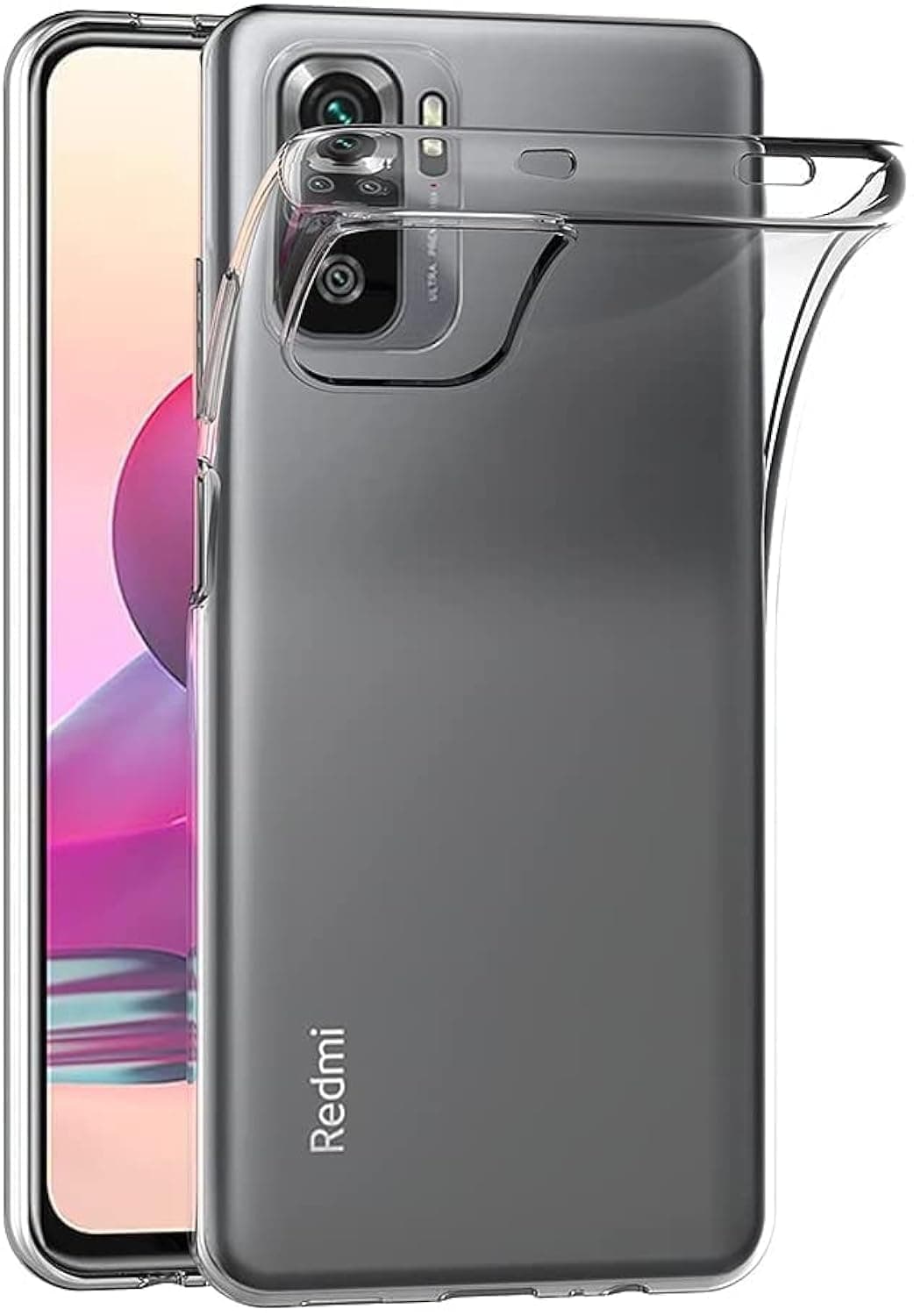 MaiJin Case for Xiaomi Mi Redmi Note 10 4G / Redmi Note 10S (6.43 inch) Soft TPU Rubber Gel Bumper Transparent Back Cover