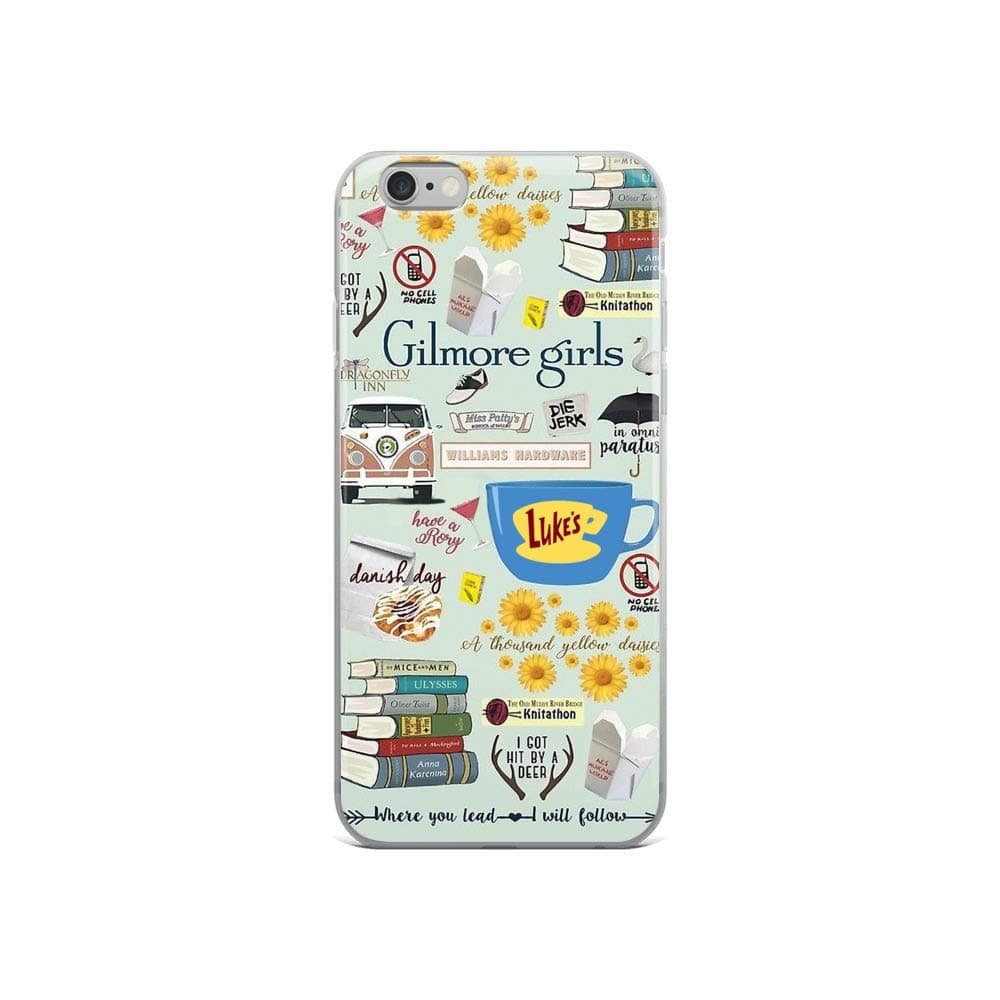 Gilmore Girls Cliparts iPhone 6/6s Case - Inspired by Gilmore Girls TV Series, Stars Hollow, Mother's Day, Father's Day Present, Gift Idea for Die-Hard Fans