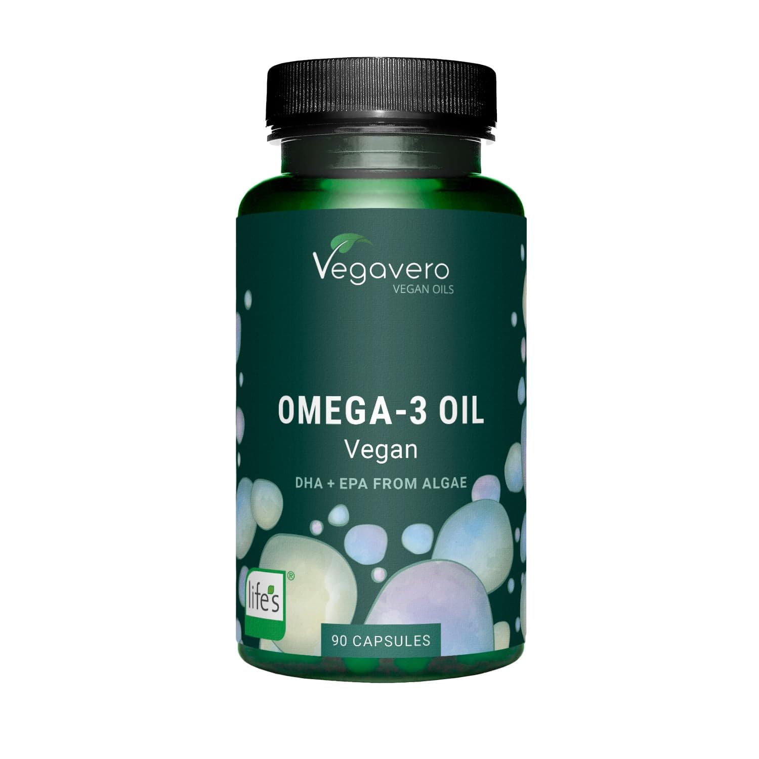 Vegan Omega 3 | Algae Oil DHA & EPA | 90 Capsules | NO Additives | Lab-Tested