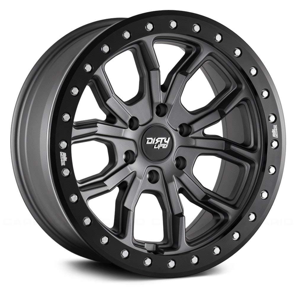 DT-1 17x9, Bolt Pattern: 5x5/, Offset: -12, MATTE GUNMETAL W/SIMULATED RING, set of 1