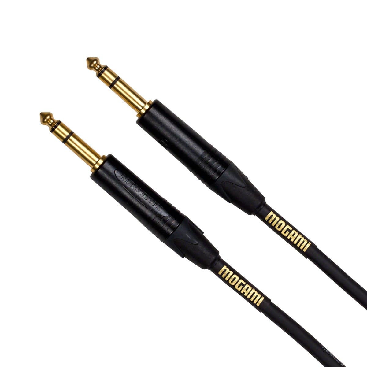 Mogami Gold TRS-TRS Audio Cable – 06 Ft Cord Neutral-Tone Interconnect for Powered Speakers & Soundboards – Quad Shield Noise Rejection