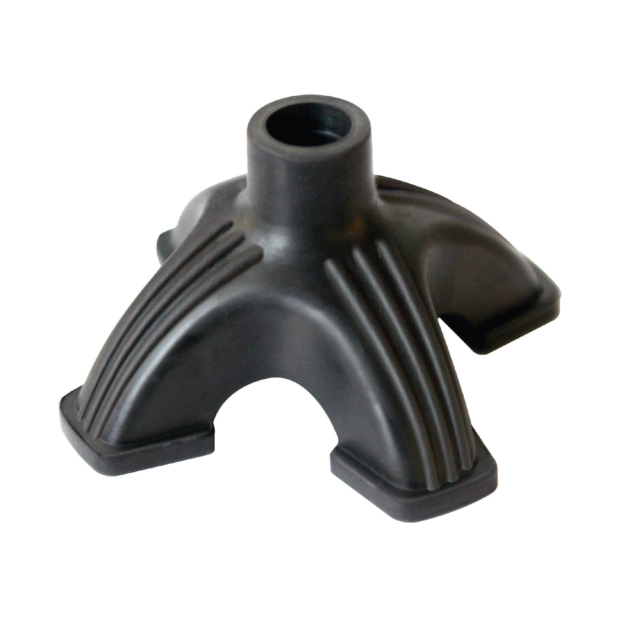 Self Standing Cane Tip, Sturdy Non-Slip Rubber, Stabilizing Four Pronged Cane Tip, Quad Cane Base Won't Scuff Floors, Adds Stability to Your Walking Cane