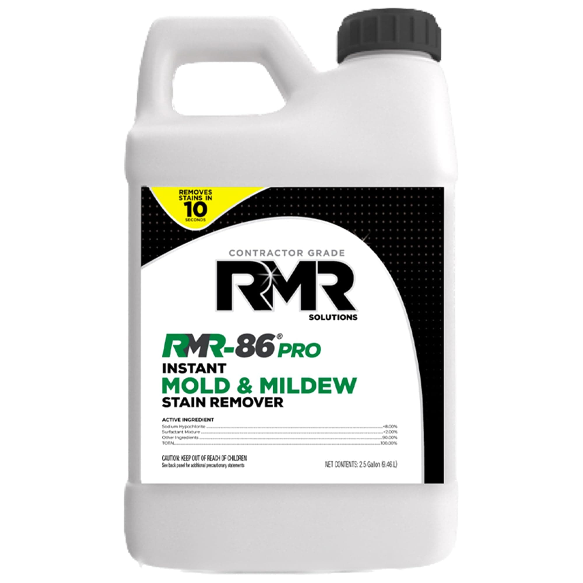 RMR-86 Pro Contractor Grade Mold Stain & Mildew Stain Remover Cleaning Solution, Professional Quality Formula, 2.5 Gallon