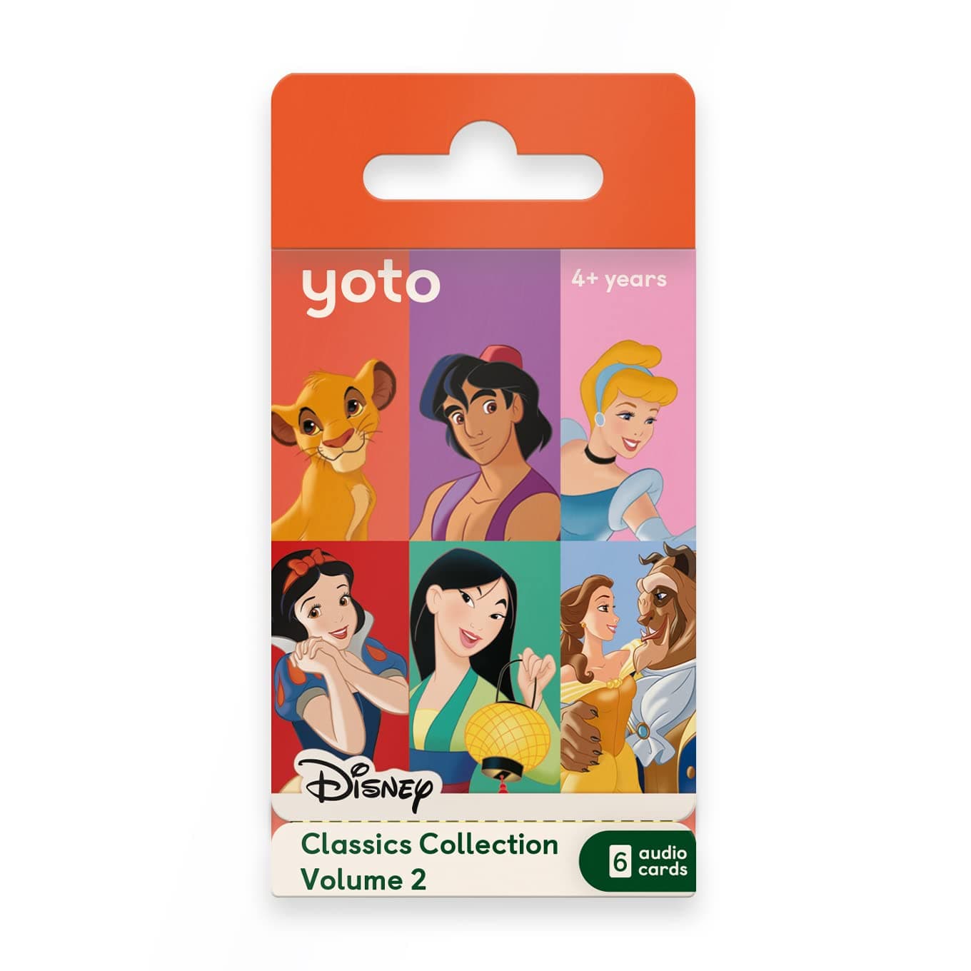 Yoto Disney Classics Collection: Vol. 2 – Kids 6 Audio Cards for Use with Player & Mini All-in-1 Audio Device, Educational Screen-Free Listening with Fun Playtime Bedtime Travel Stories, Ages 4+