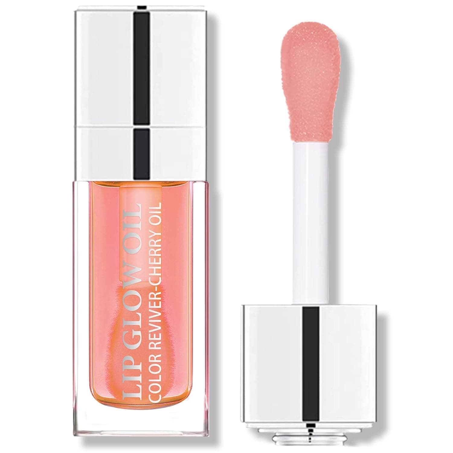 Hydrating Tinted Lip Oil & Gloss - Sheer Color, Non-Sticky Moisturizing Lip Care with Nourishing Formula, Transparent & Lightweight Lip Oil for Daily Repair (PINK)