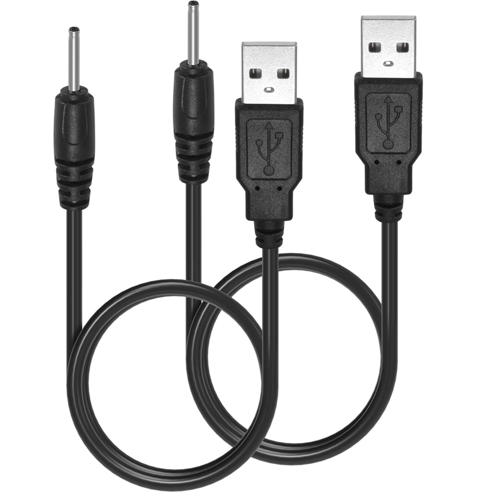 2pcs USB DC Charger Charge Charging Cable for Mini S530 Smallest Invisible Wireless Bluetooth Earbuds Earphones Headphones Headset and Bluetooth Shower Speaker