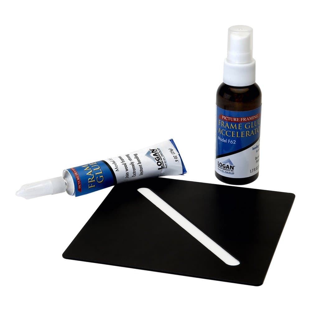 Logan Graphic Products Frame Gluing System: Extra Strength Glue, Accelerator and Frame Guide (F300-6)