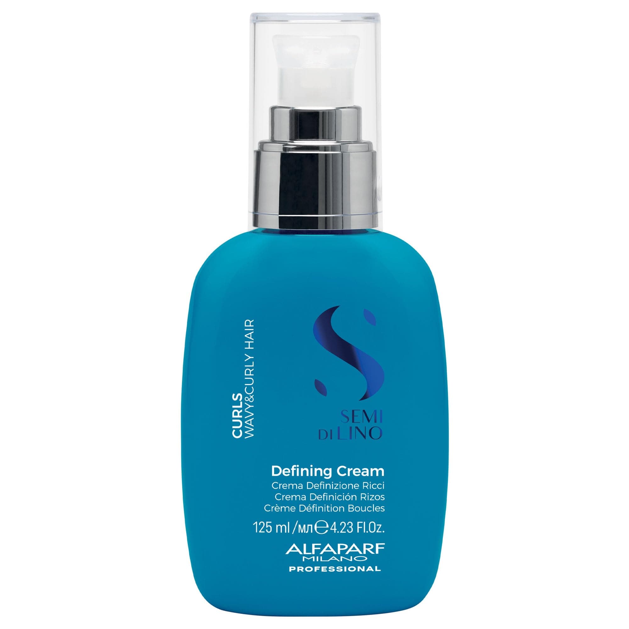 Semi di Lino Curl Defining Cream - Lightweight Styling Lotion for Curly Hair - Defines, Hydrates, Separates, Nourishes, Conditions Curls - Reduces Frizz - Heat Protection (4.23 oz)