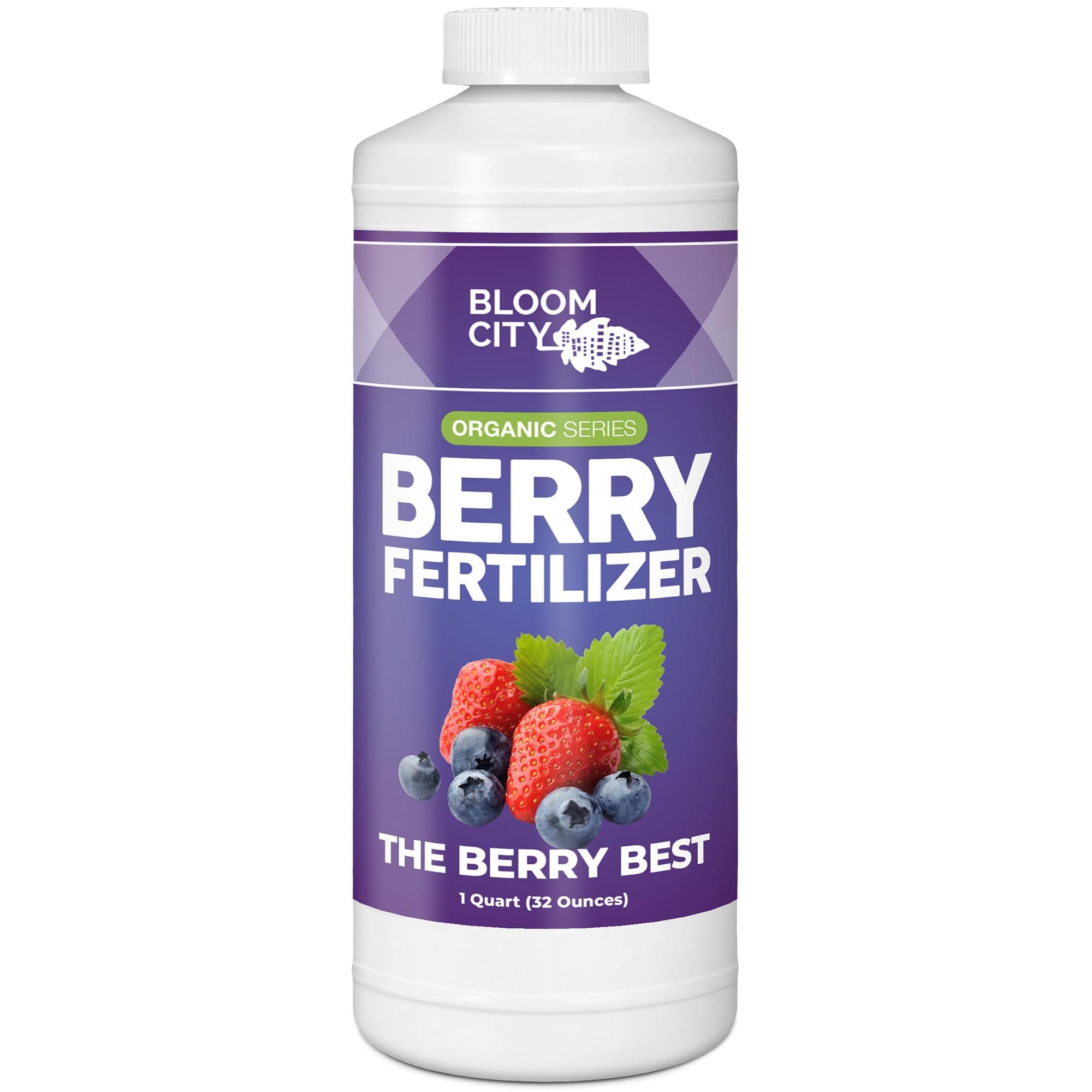 Bloom City's Organic Berry Fertilizer – Liquid Plant Food for Bigger Berries, Better Flowering & Stronger Root Development, 32 oz