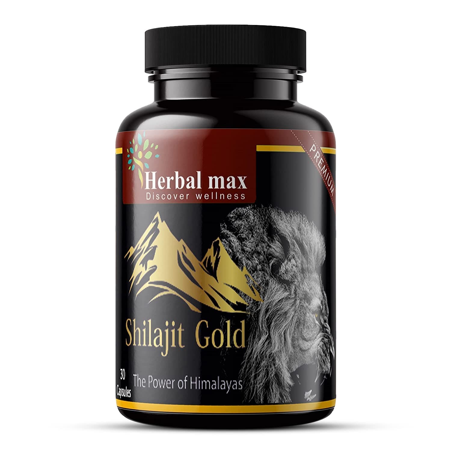 Himalayan Shilajit Gold – 800mg | 30 Capsules | With Ashwagandha, Safed Musli & More | Boosts Strength, Stamina, Energy & Immunity | Ayurvedic Supplement for Men