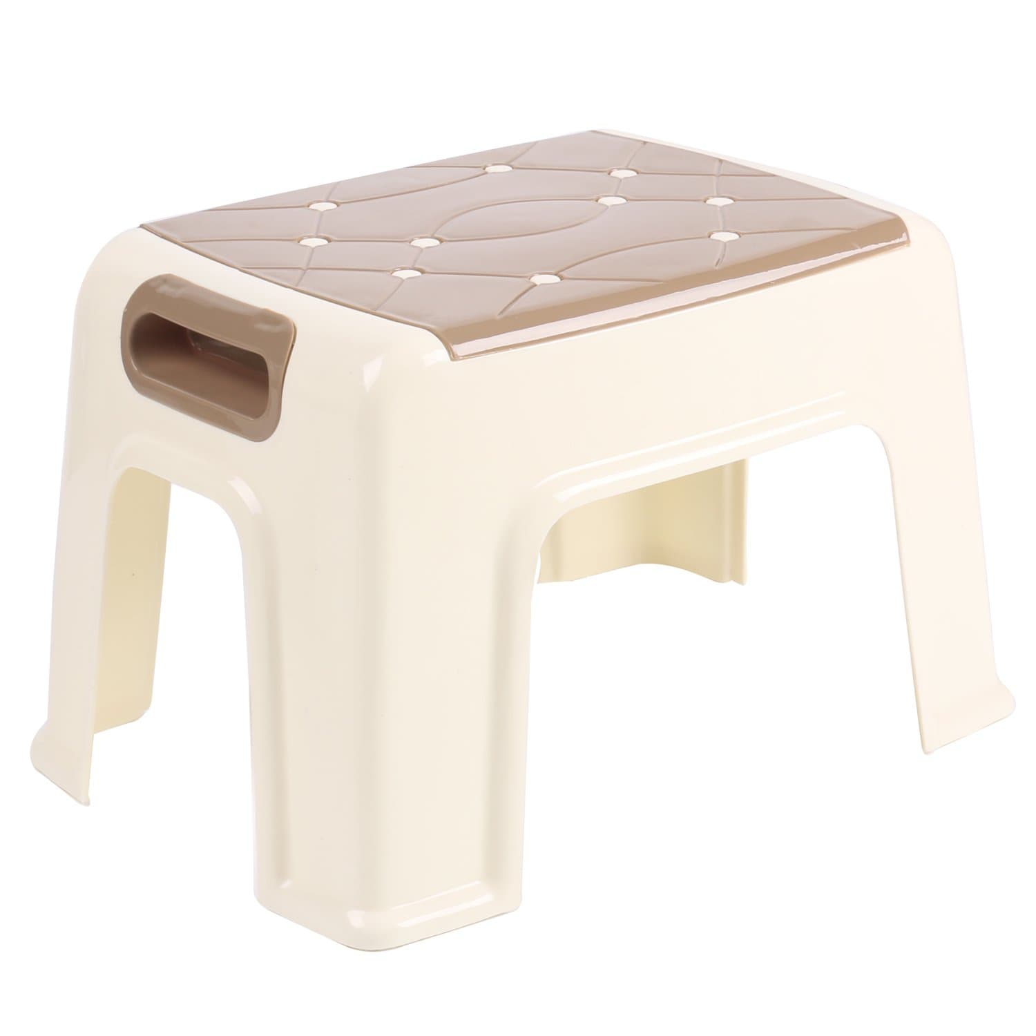 Plastic Small Stool Children's Step Stool, Anti-Slip Foot, Perfect For Toddler Toilet, Training Or Kids Bathroom For Brushing Teeth Or Washing Hands, 13" x 9.1" x 8.3", Brown