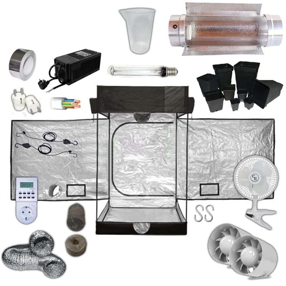 Hydroponic Grow Room Kit 600W HPS Cooltube Protube - Tent 145x145x200 - Ballast ETI 2