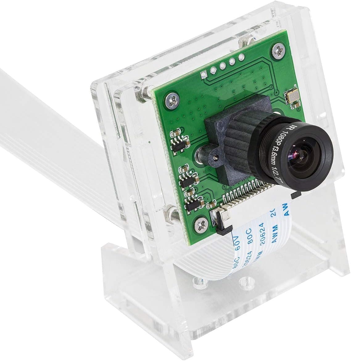 - Arducam for Raspberry Pi Camera Module with Case, OV5647 Sensor Adjustable and Interchangeable Lens M12 Board, Focus and Angle Enhancement for Raspberry Pi 5/4/3/3 B+, and More