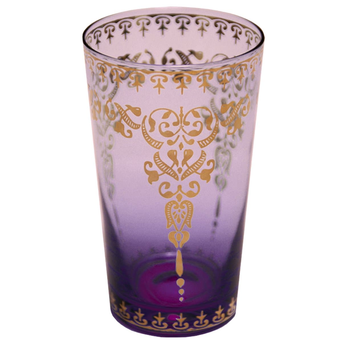 Moroccan Glasses - Tall , 12 Ounce, Set of 4 - Purple