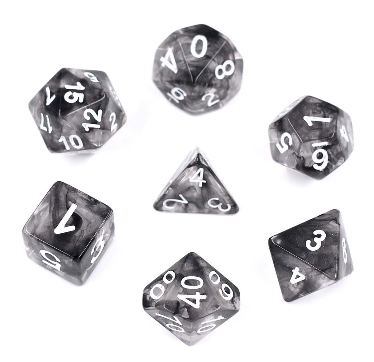 Polyhedral Dice Sets Role Playing Dice for Dungeons and Dragons DND RPG MTG Table Gaming Dice (Nebula Black)