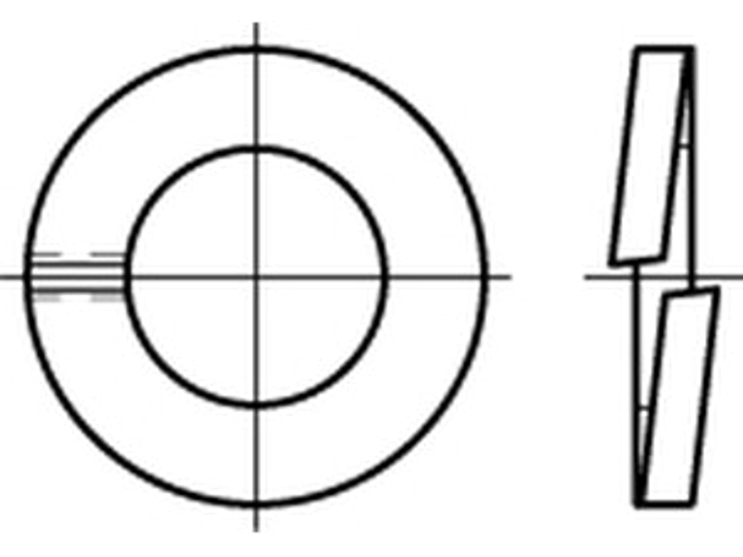 Pack of 10 Spring Washers M5 DIN 127 A2 Stainless Steel