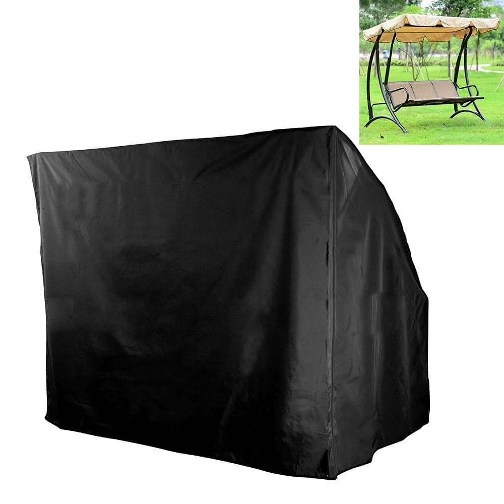 Hootecheu Garden Swing Waterproof Seat Covers 3 Seater Hammock Cover Furniture Shelter Heavy Duty Dust UV Rain Resistant Protection Cover 170 X 145 X 220cm