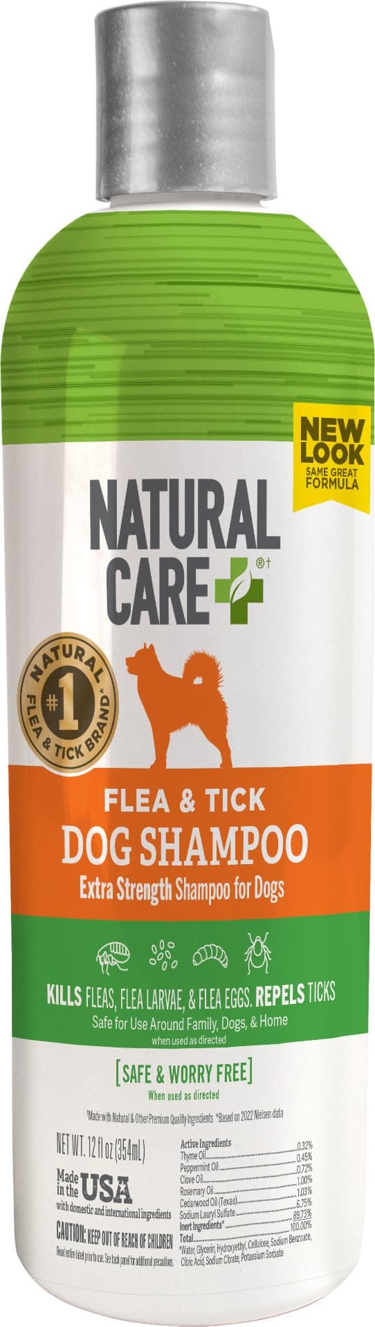 Flea and Tick Shampoo for Dogs and Cats, 12 oz