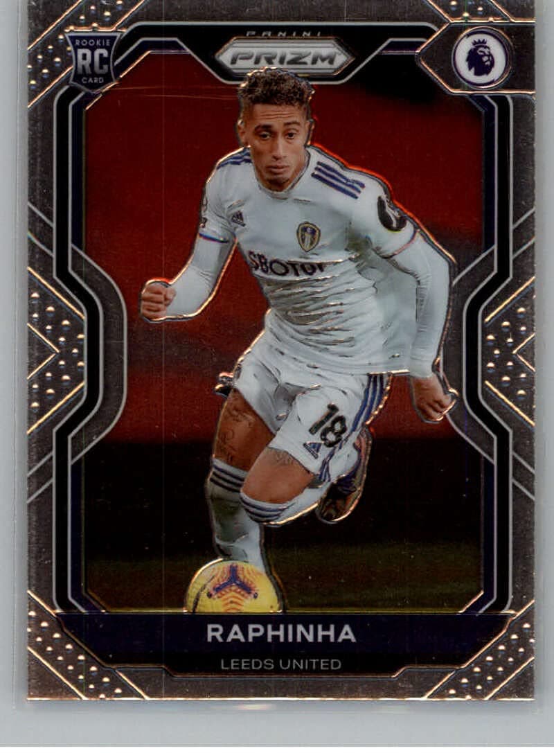 2020-21 Panini Chronicles Prizm Premier League #9 Raphinha Leeds United Official Soccer/Futbol Trading Card in Raw (NM or Better) Condition
