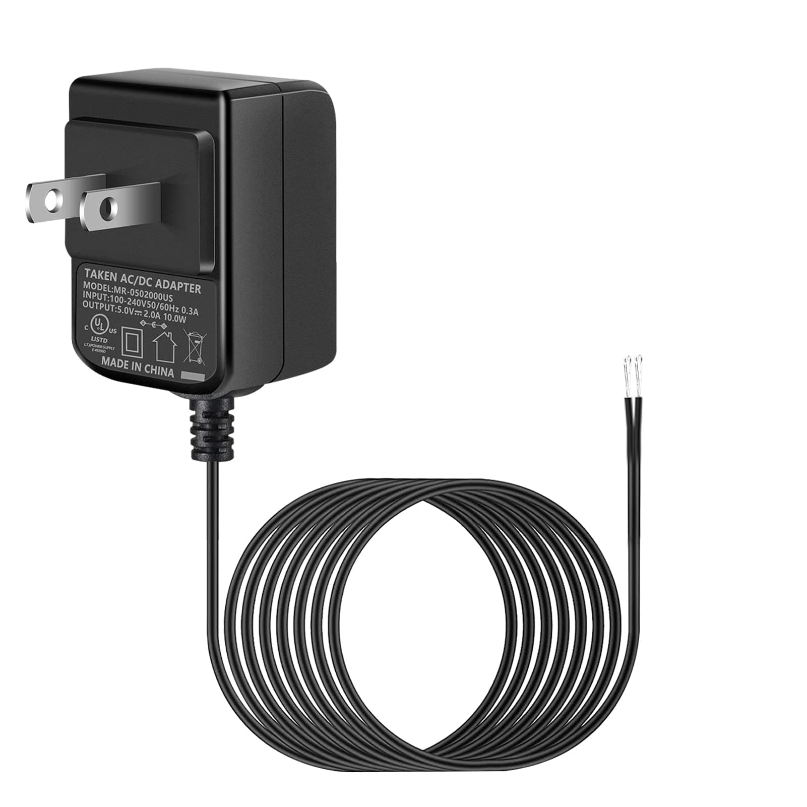 10FT 24 Volt Transformer, Power Supply for Nest Hello Video Doorbell and Zmodo Smart Greet Video Doorbell, C Wire Thermostat Adapter Compatible with Nest, Ecobee, Sensi and Honeywell - Black