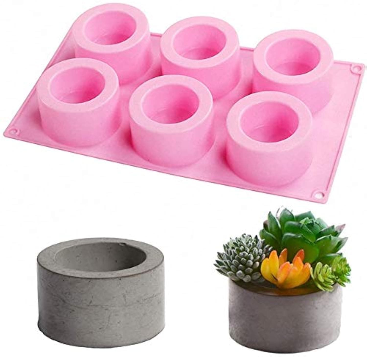 Nicole Silicone Planter Mold Concrete Flower Pot Mould Home Office Decor Mould