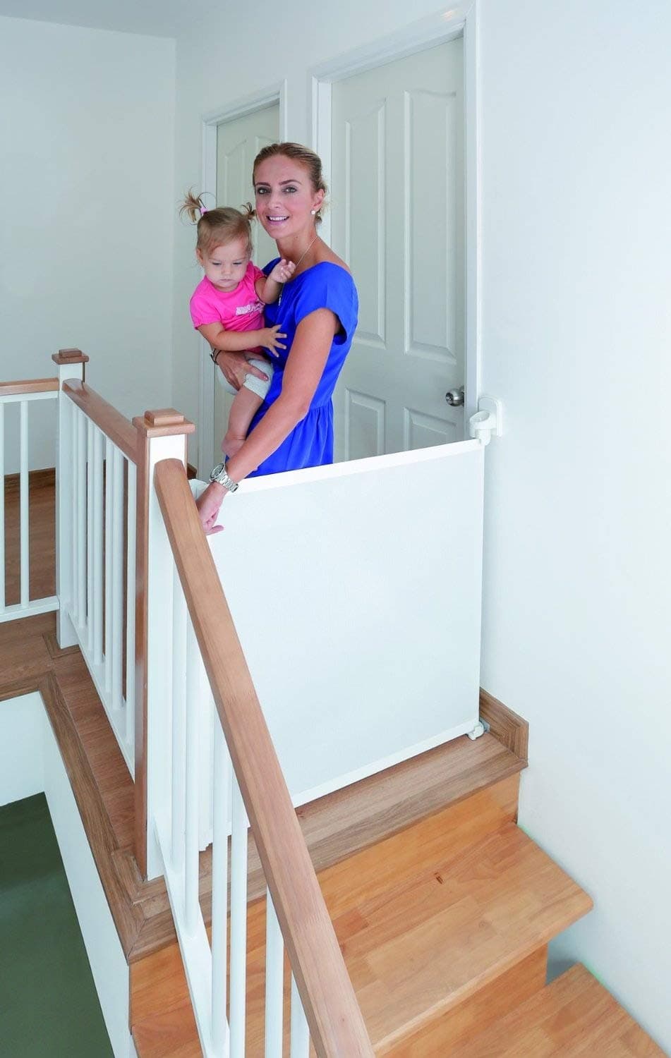 KiddyGuard Assure, White, Retractable Baby Safety Gate