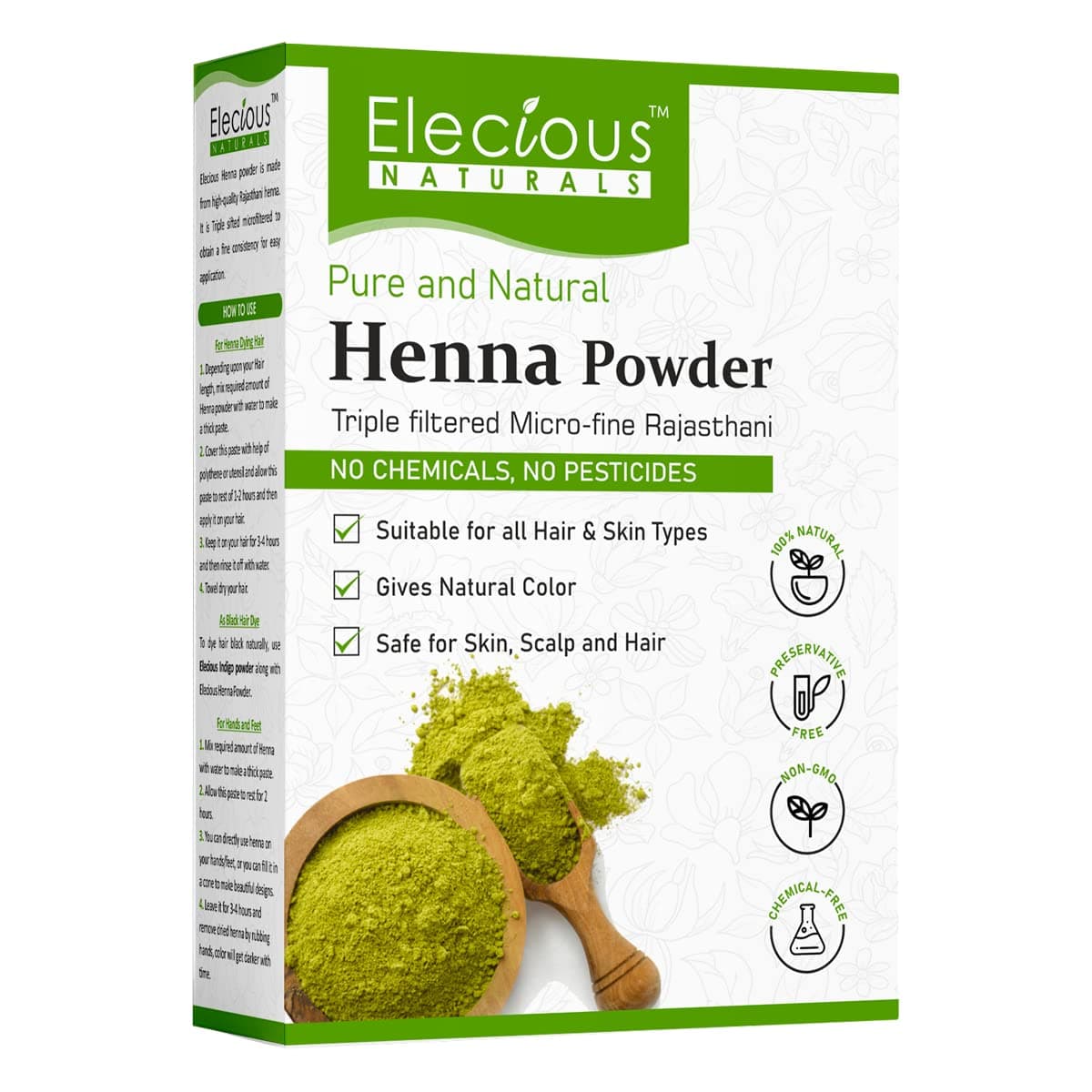 Natural Henna Powder For Hair Colour and Growth (200 Grams)