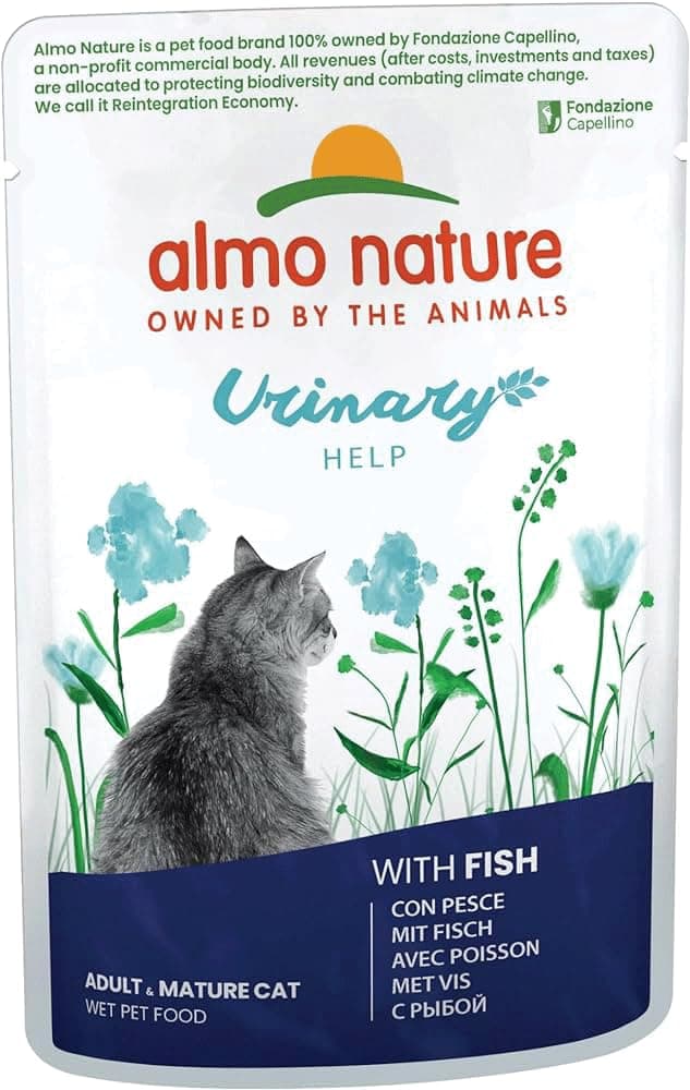 Almo Nature Almo Nature Holistic Urinary Help - Full Wet Food For Adult Cats With Fish. 30 Bags 70 G - 2500 g