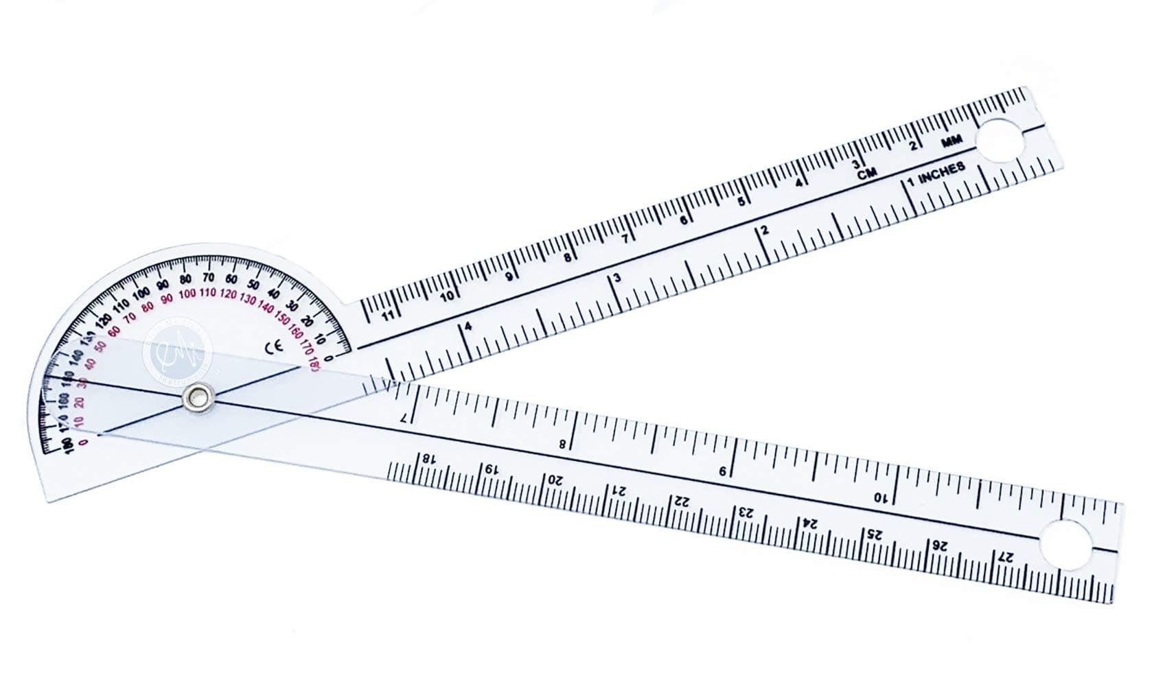 Scrubsmart Economy, Lightweight Plastic 6-3/4" Pocket Goniometer 180 Degrees EGM-425