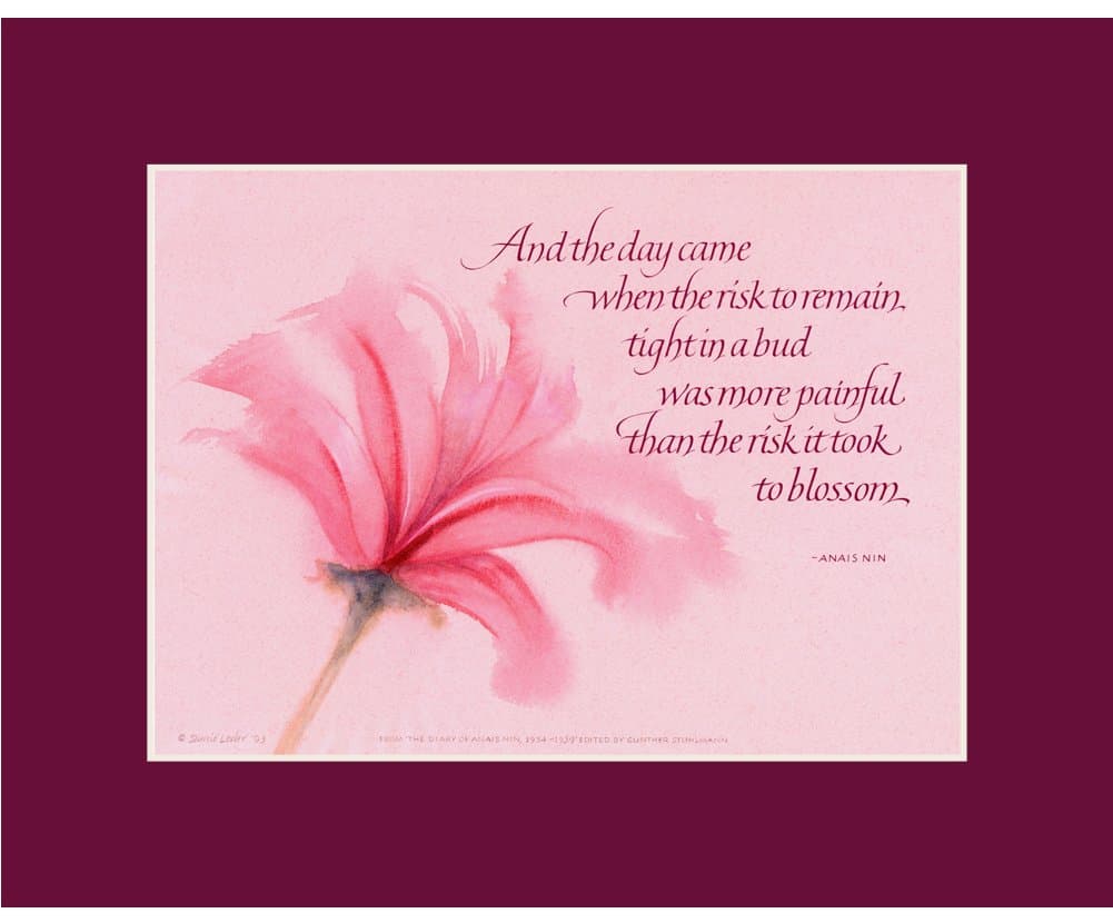 Ink Monkey PressAnais Nin - and The Day Came - Print 8x10