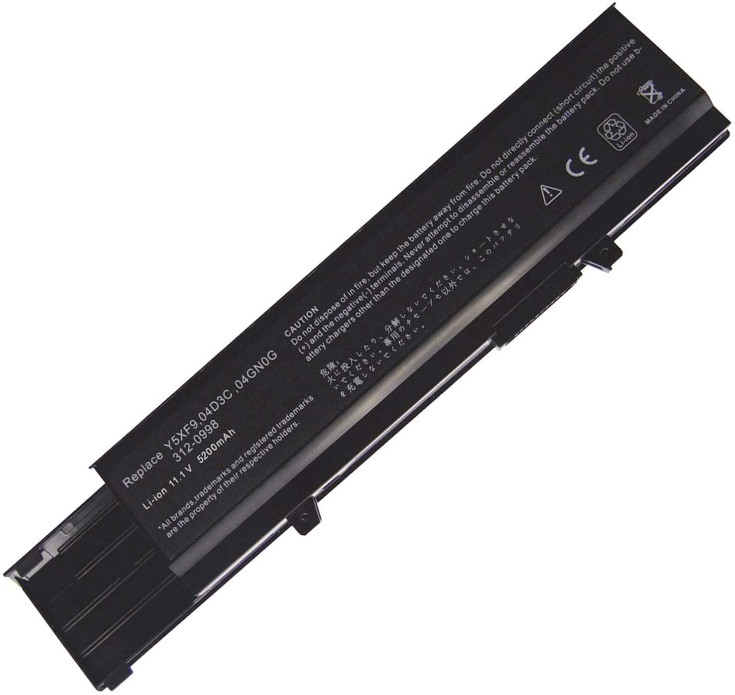 7FJ92 Y5XF9 04GN0G Laptop Battery Replacement for Dell Vostro 3400 3500 3700 3400n 3500n 3700n V3400 V3400n V3500 V3500n V3700 V3700n P10G P09F P06E 04D3C 0TY3P4 CWX2D 312-0997 4JK6R(11.1V 5200mAh)