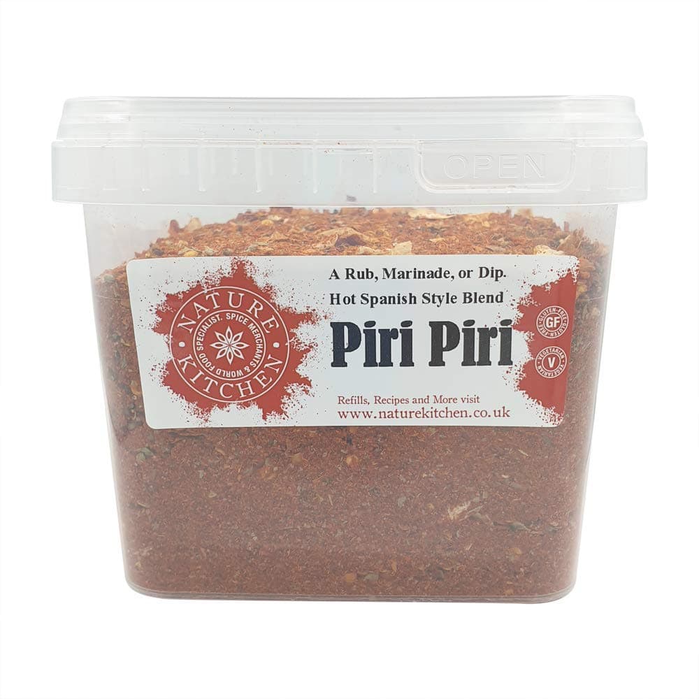Nature Kitchen Piri Piri Seasoning (Hot) 500G Large Bag Of Seasoning Spices And Herbs. Gluten-Free and Vegan, Everyday Cooking Blends For Marinades, Sauces, Frying, Baking Or Grilling