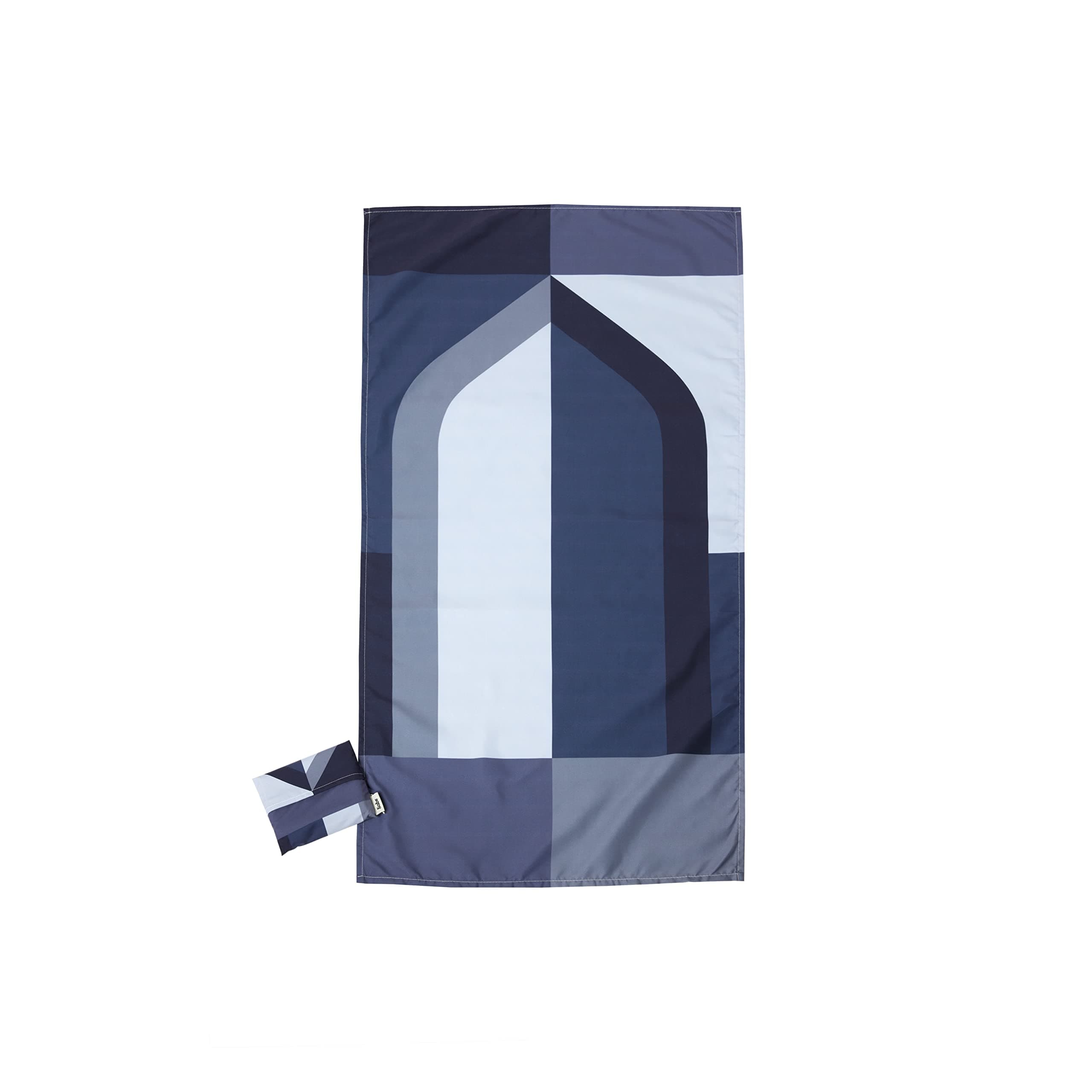 Sabr 'Dubai' Pocket Prayer Mat- Grey, Foldable, Ultra-Lightweight Mat, Machine Washable, W/ Carry Pouch